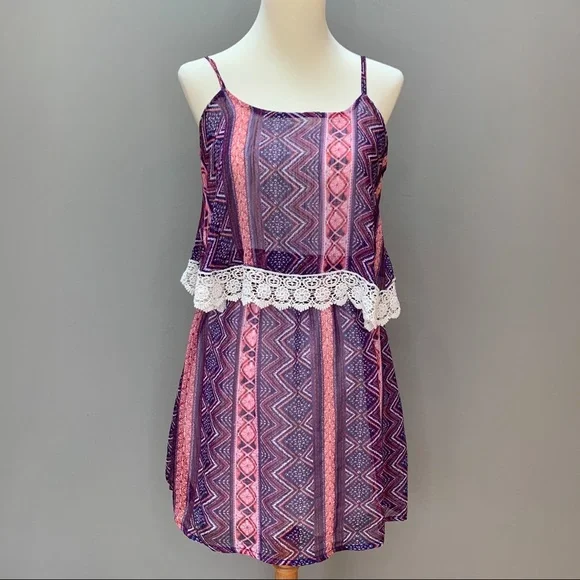 rue 21 purple dress vintage y2k Rue21 plaid mini dresscute purple black